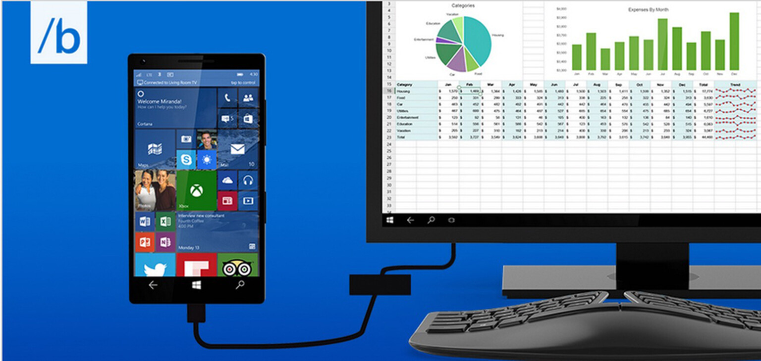 Windows 10 turns your phone into a desktop PC