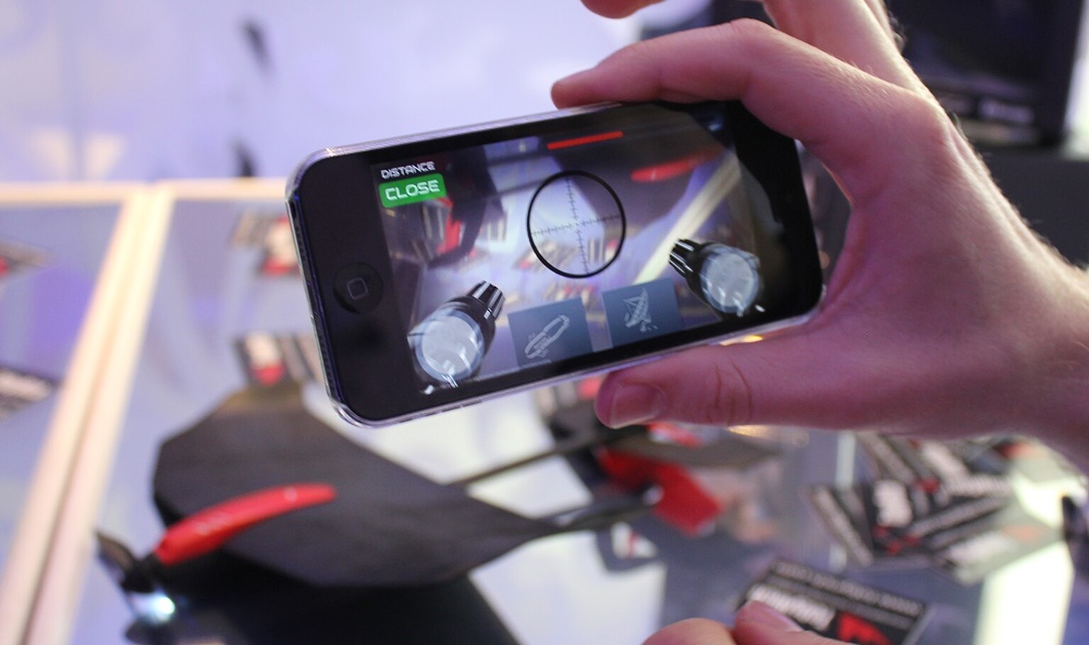 This mobile-controlled plane boasts real-life aerial battles