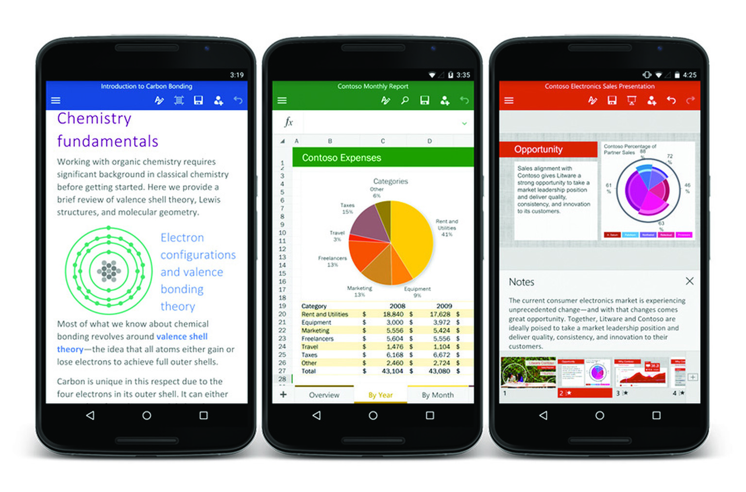Microsoft Word, Excel and Powerpoint hit Android phones, with strict requirements