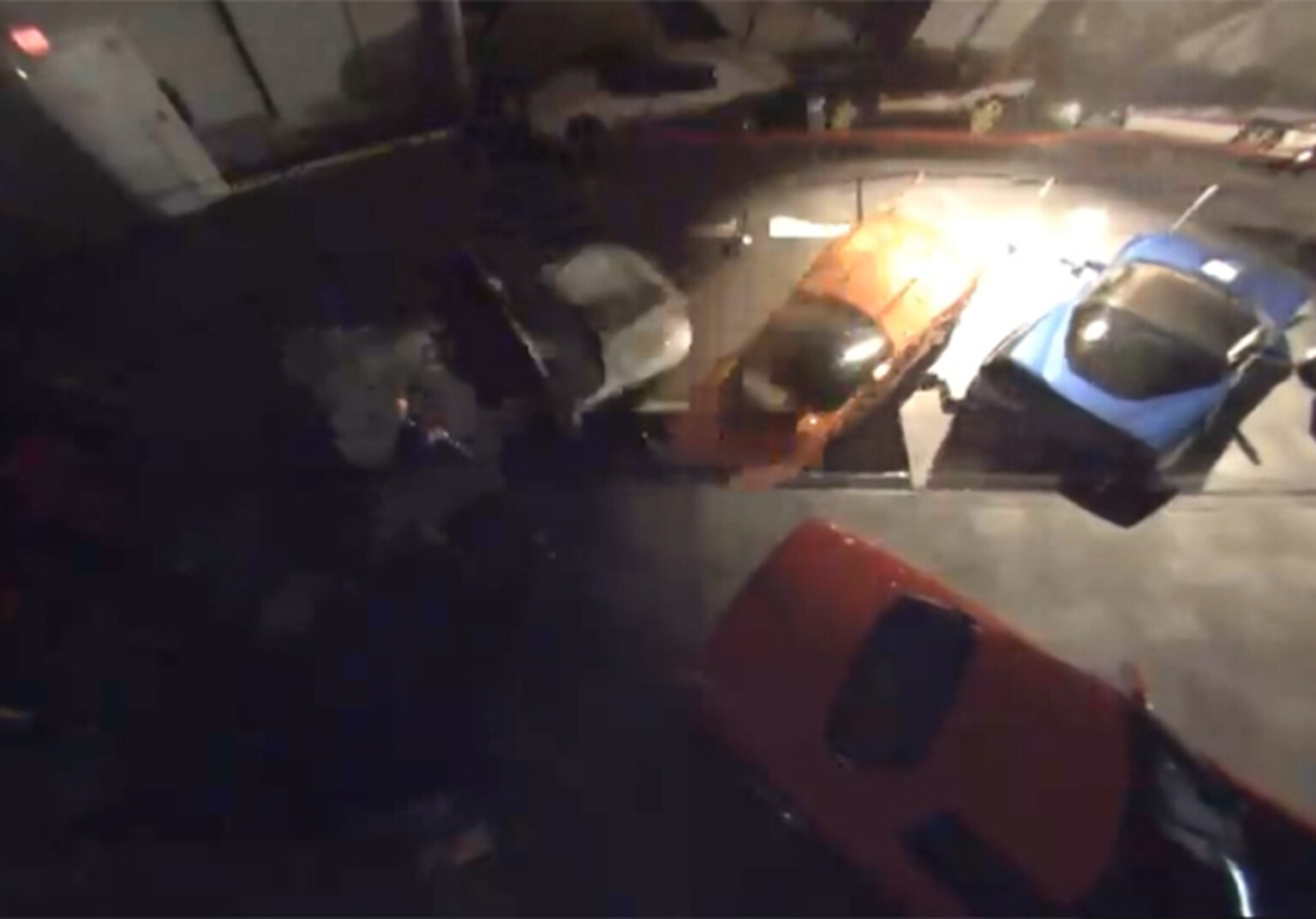 Watch eight Corvettes disappear into a 40ft-wide sinkhole