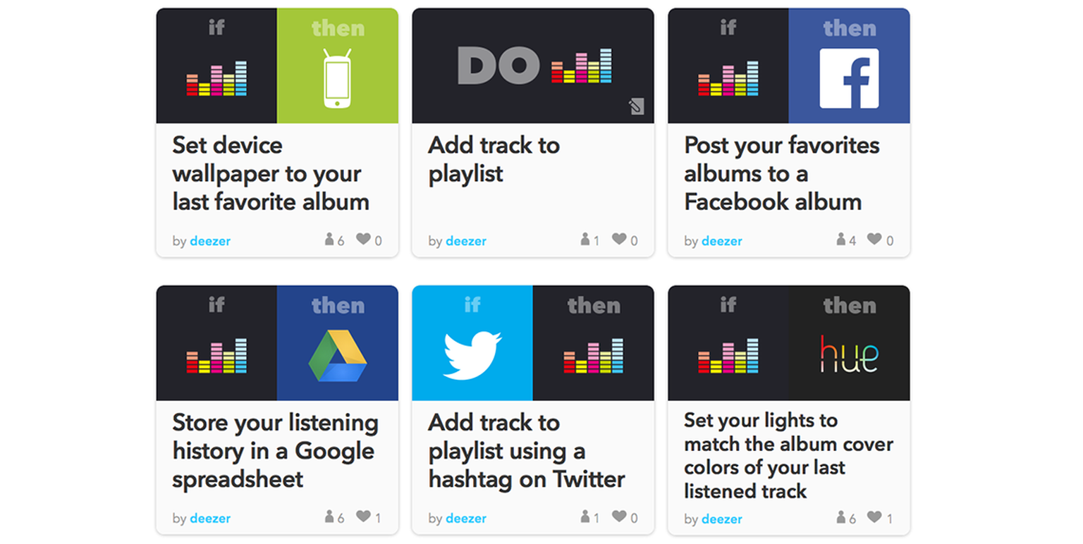 Deezer hooks up with IFTTT, thumbs nose at Apple Music, Spotify, Tidal