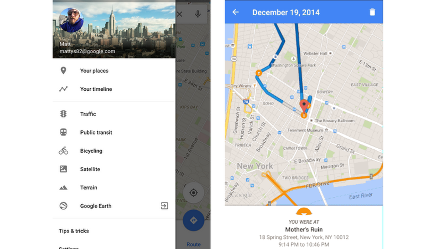 Google updates Maps with terrifying My Timeline feature