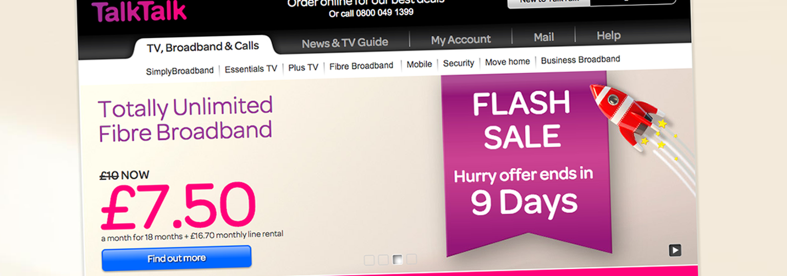 TalkTalk cuts up to 38Mbps Fibre Broadband down to £7.50/month
