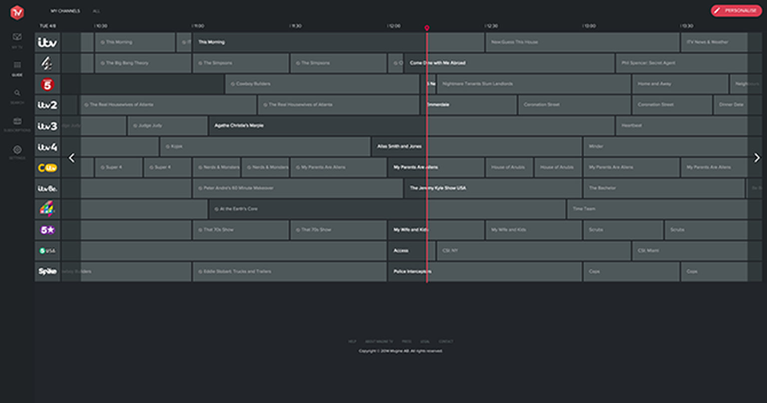 Make your own EPG with Magine: ITV, Channel 4 and Channel 5 get on board for UK beta