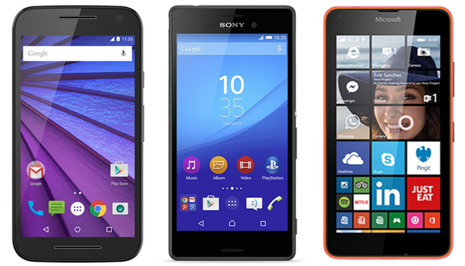 Motorola Moto G vs Sony Xperia M4 Aqua vs Microsoft Lumia 640