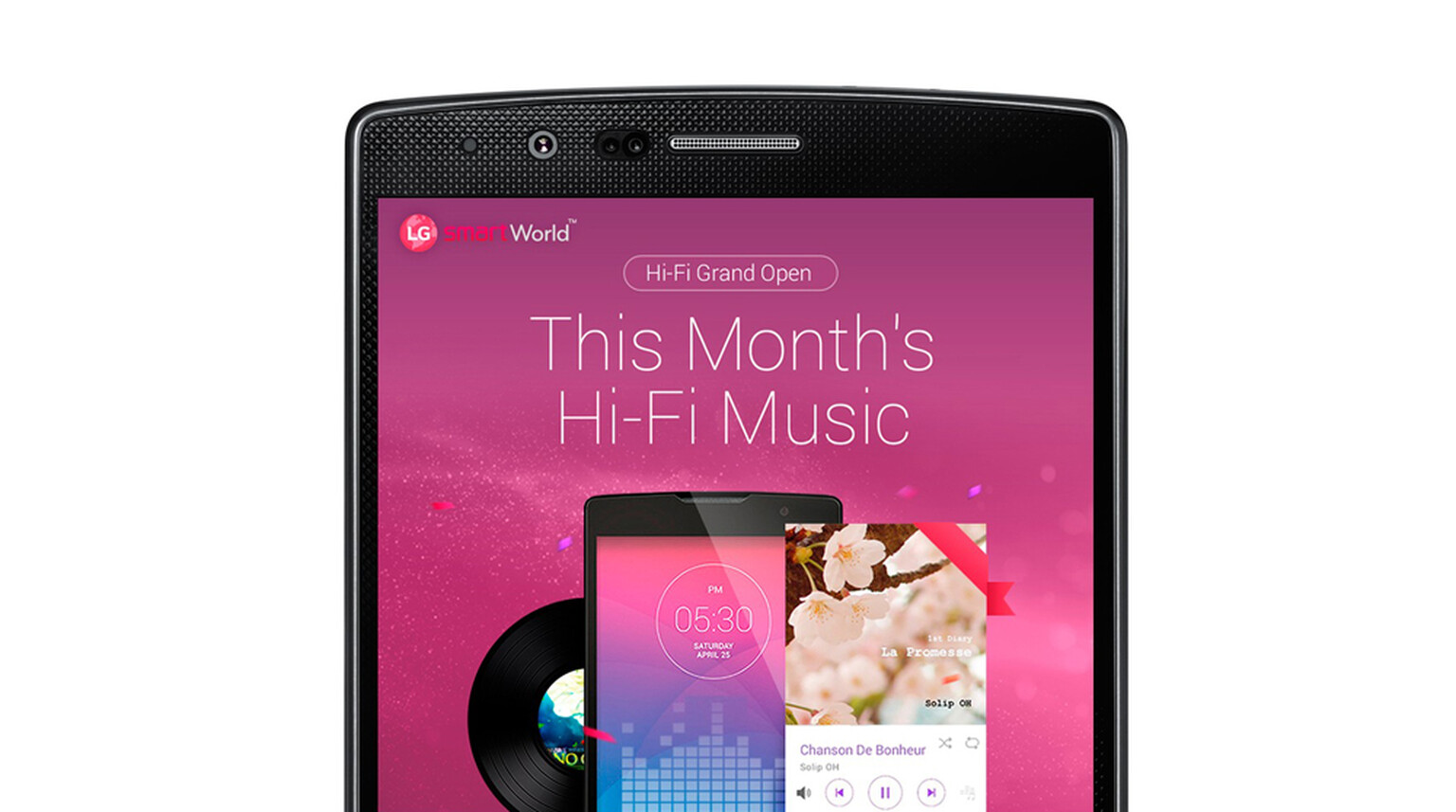 LG giving fans free high-fidelity music, but the choice is sparse