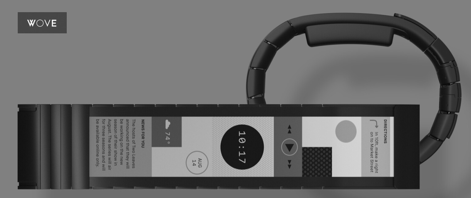 The Wove Band is the world’s first flexible touch display-toting wearable