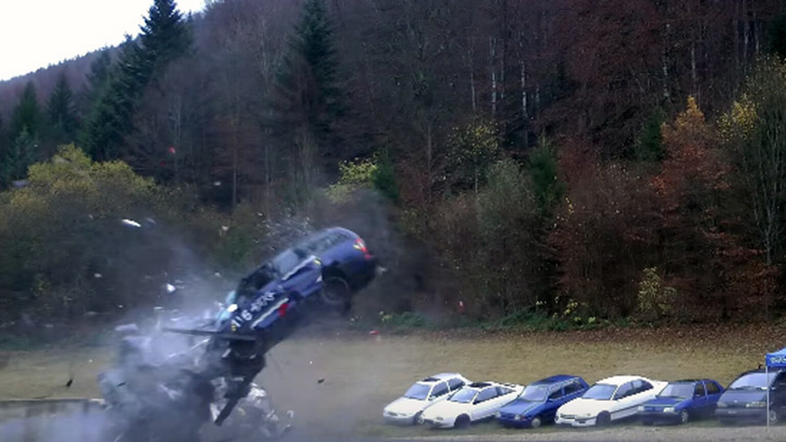 This is what a 124mph crash looks like