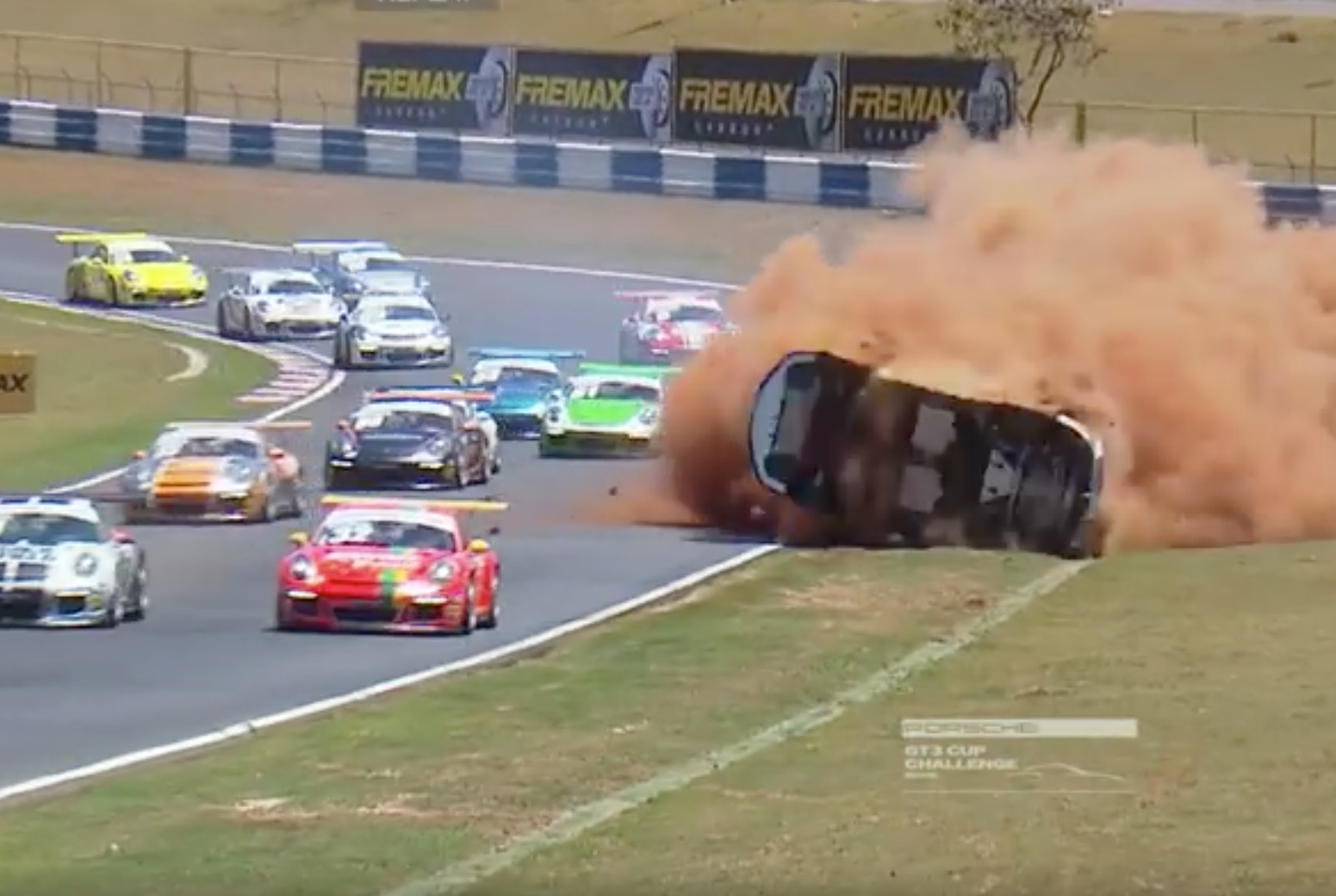 Watch Pedro Piquet spin his Porsche race car nine times