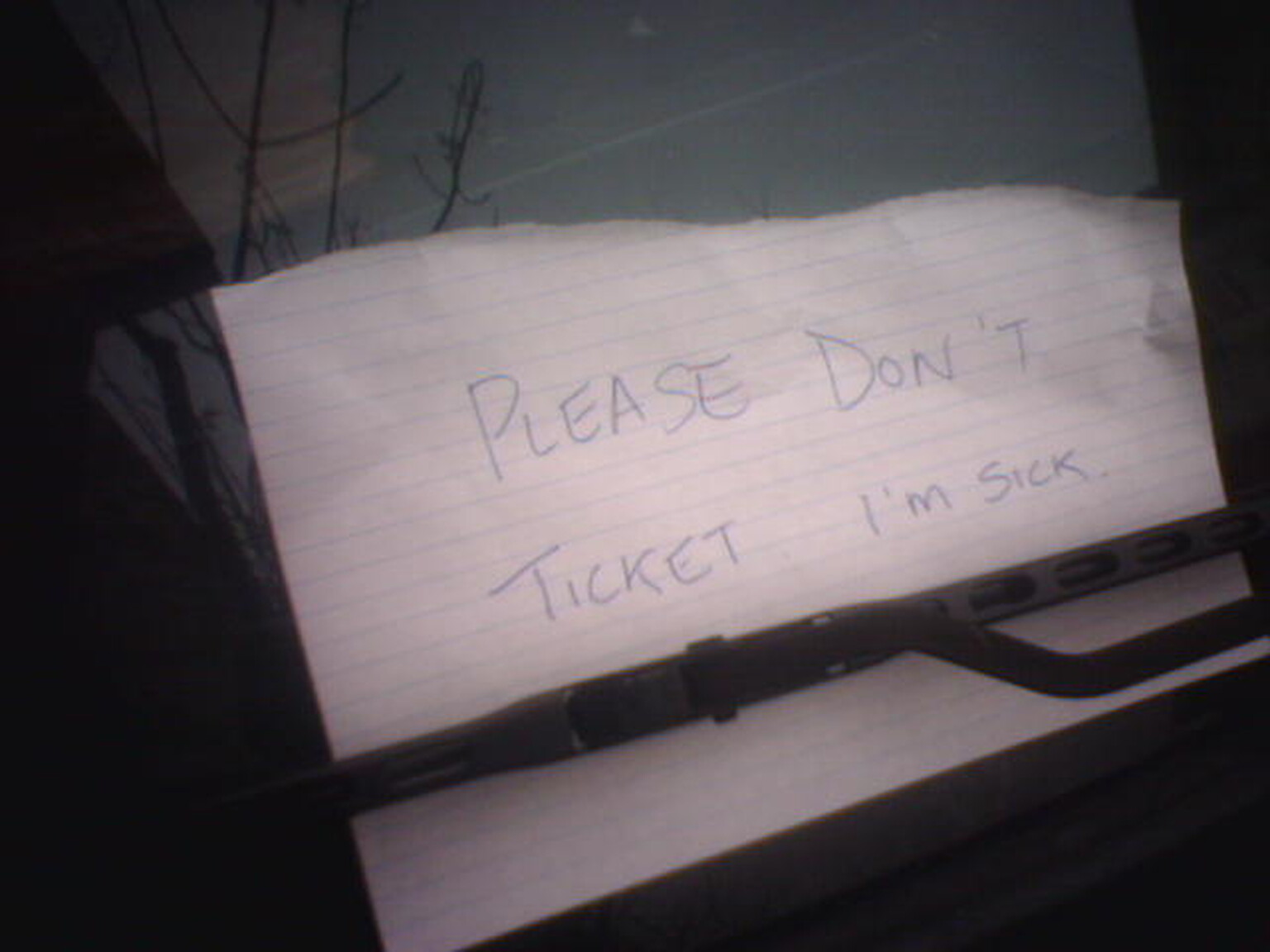 Driver given parking ticket while broken down