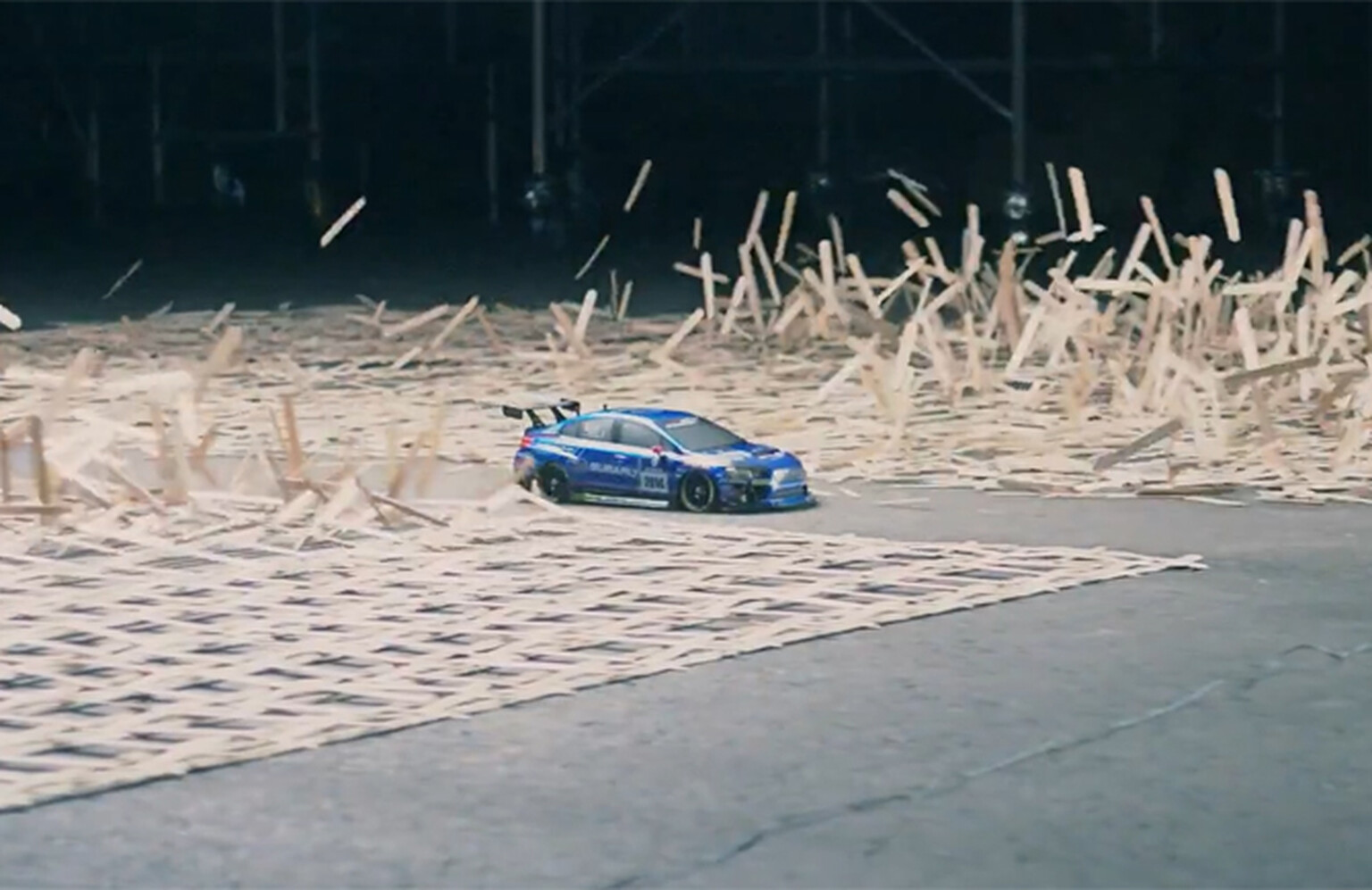 Remote control Subaru WRX STI takes on a StickBomb