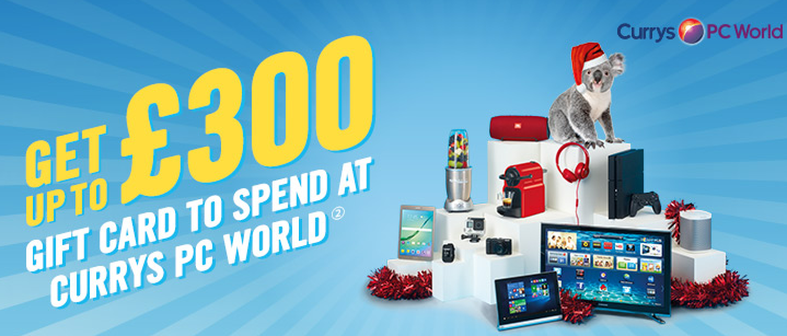 Carphone Warehouse offers Currys PC World gift cards to phone customers