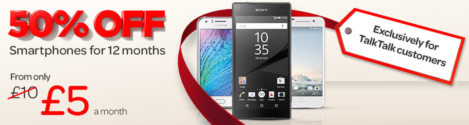 TalkTalk offers half-price handset deals for January
