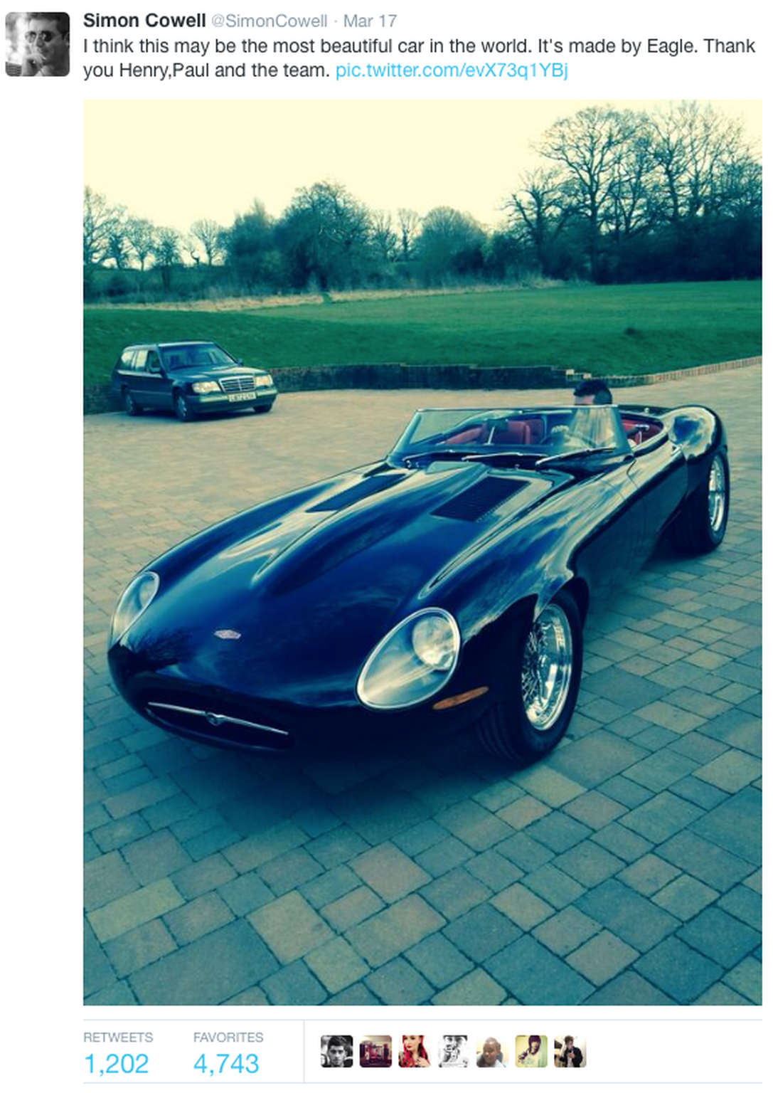 Simon Cowell shows off Eagle Speedster, worth over £600,000