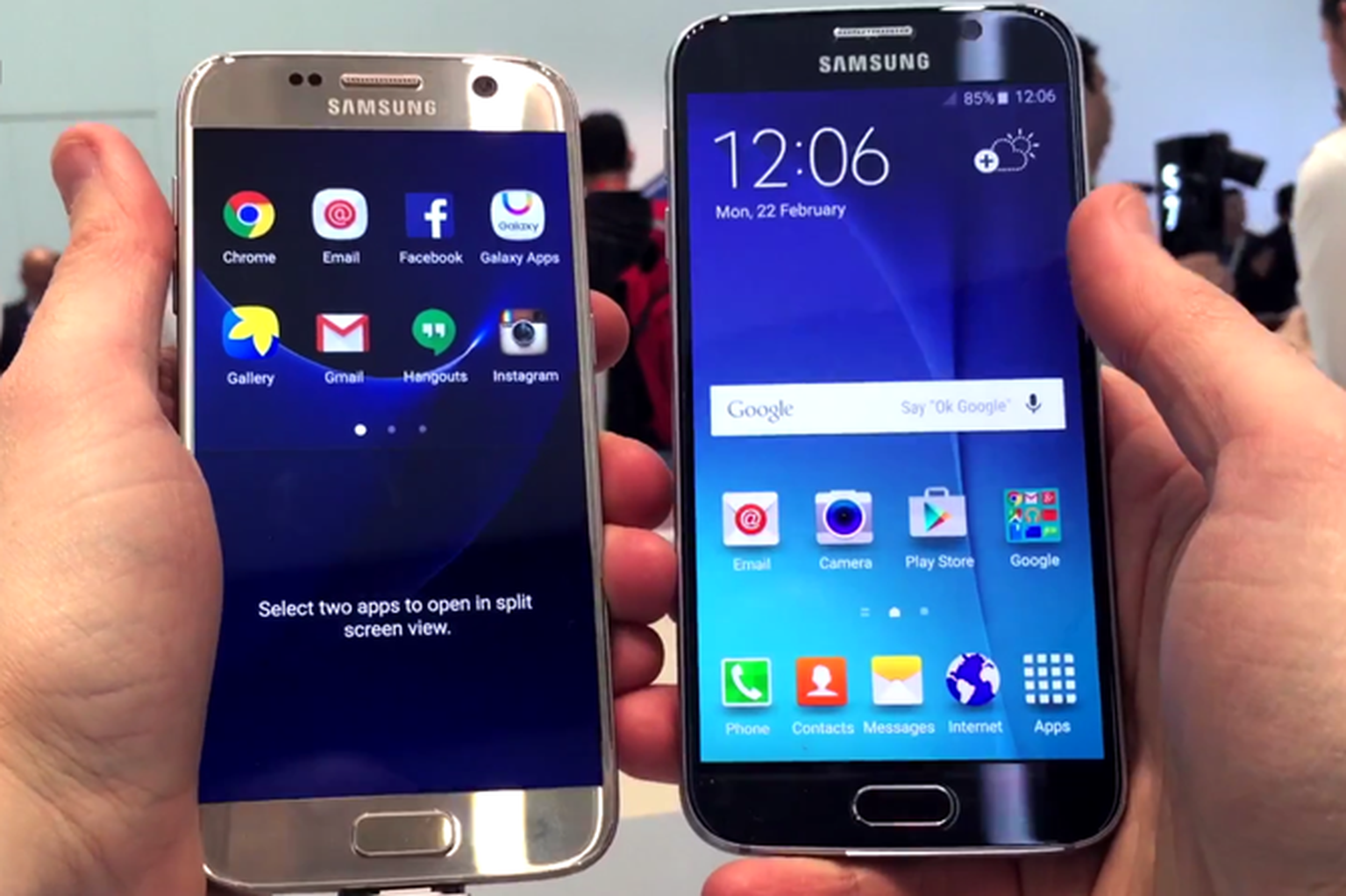 Samsung Galaxy S7 vs Samsung Galaxy S6 hands on | MWC 2016