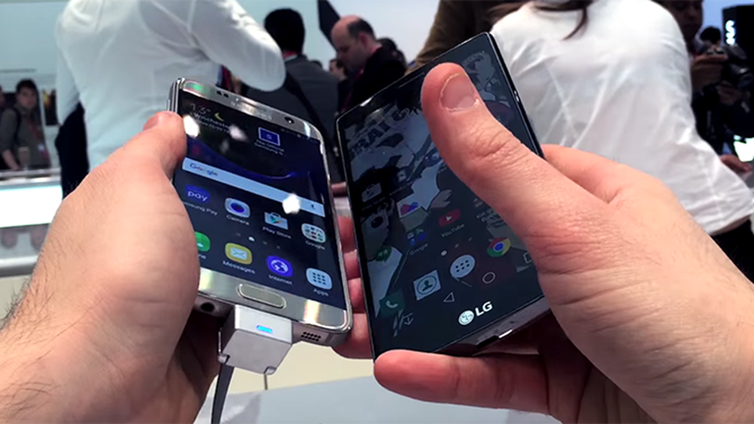 Samsung Galaxy S7 vs LG G4 hands on | MWC 2016