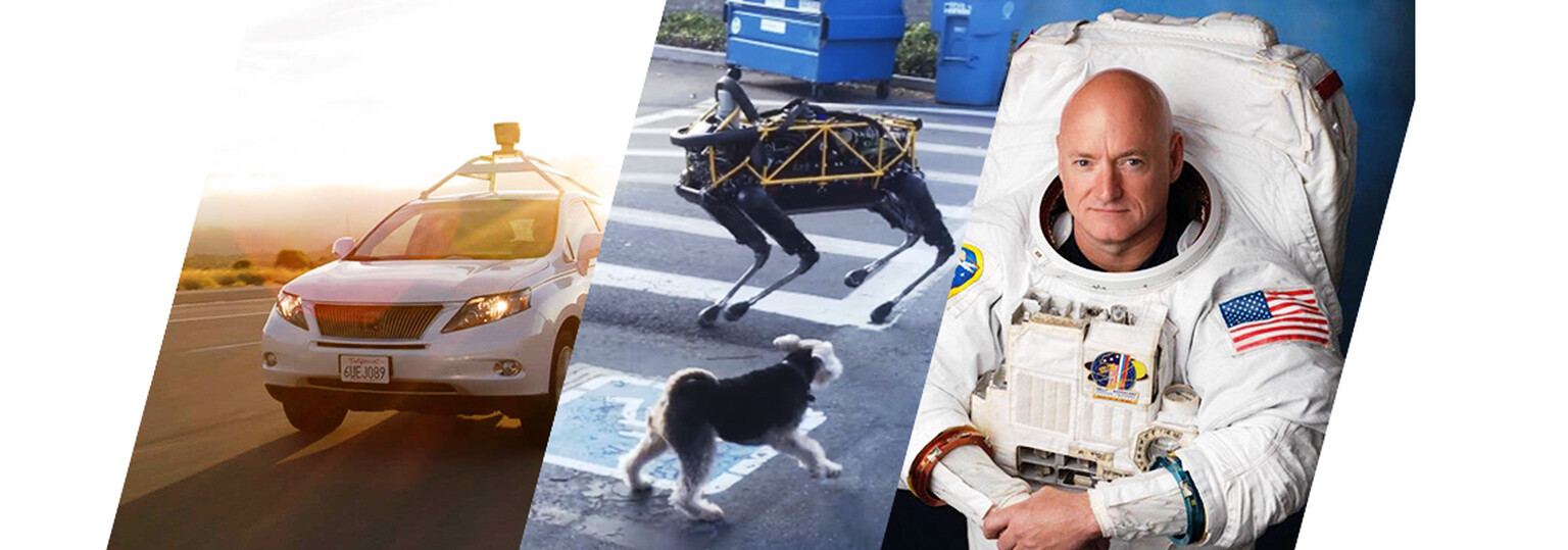 Weekly roundup: Self-driving car crash, robot vs dog and a year living in space