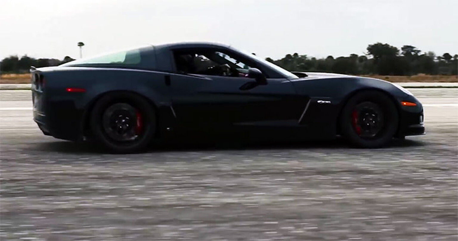 Watch a Corvette Z06 break the electric car top speed record