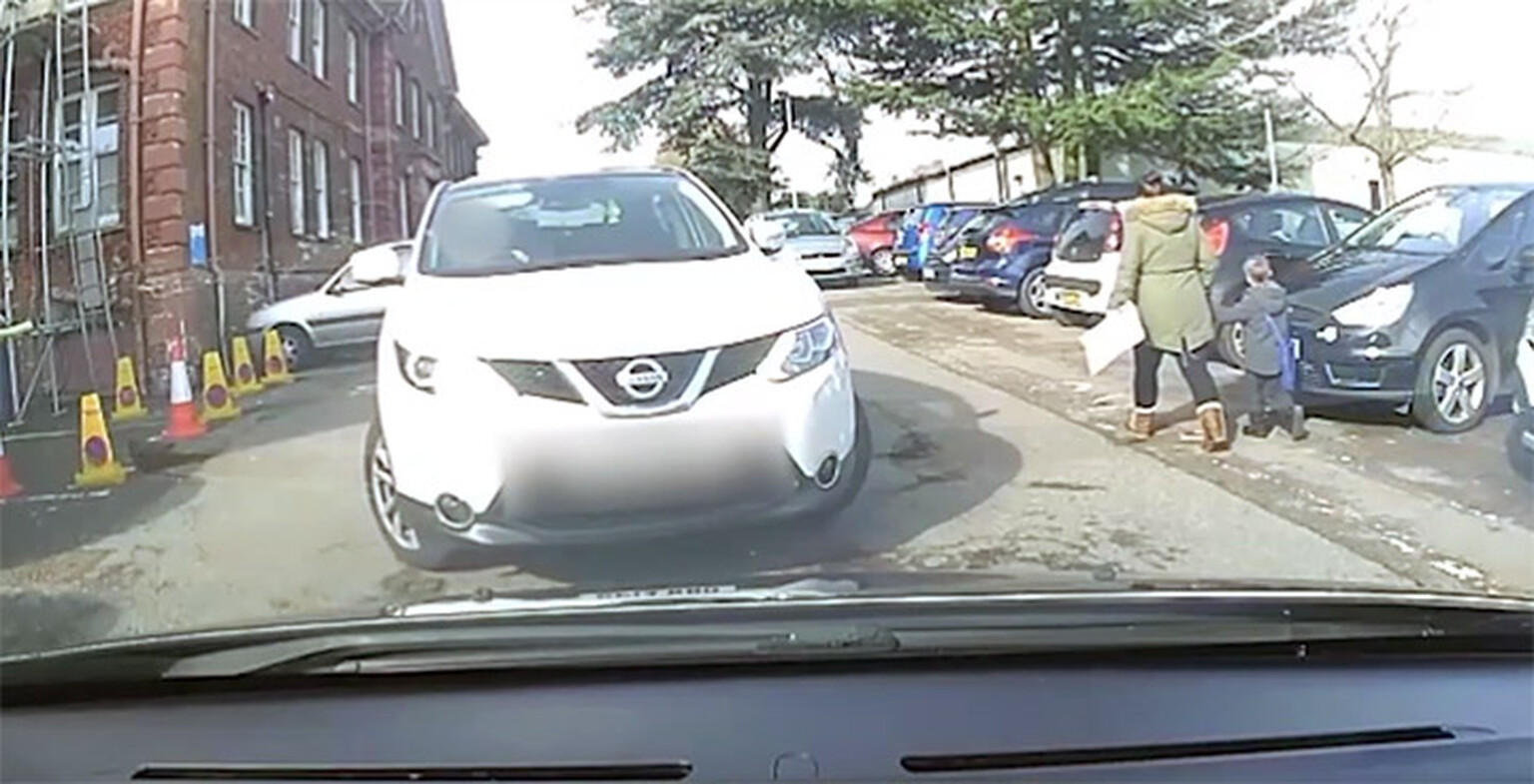Watch a driver take 17 attempts to perform a three-point turn