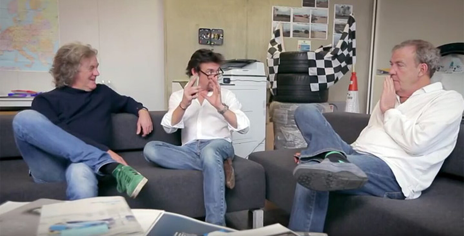 Watch Clarkson, Hammond and May try to name their new Amazon Prime motoring show
