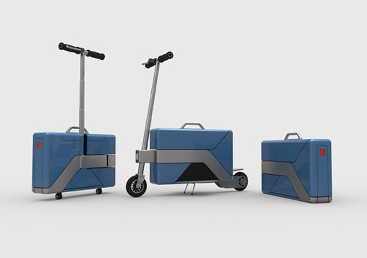 The briefcase that transforms into an electric scooter