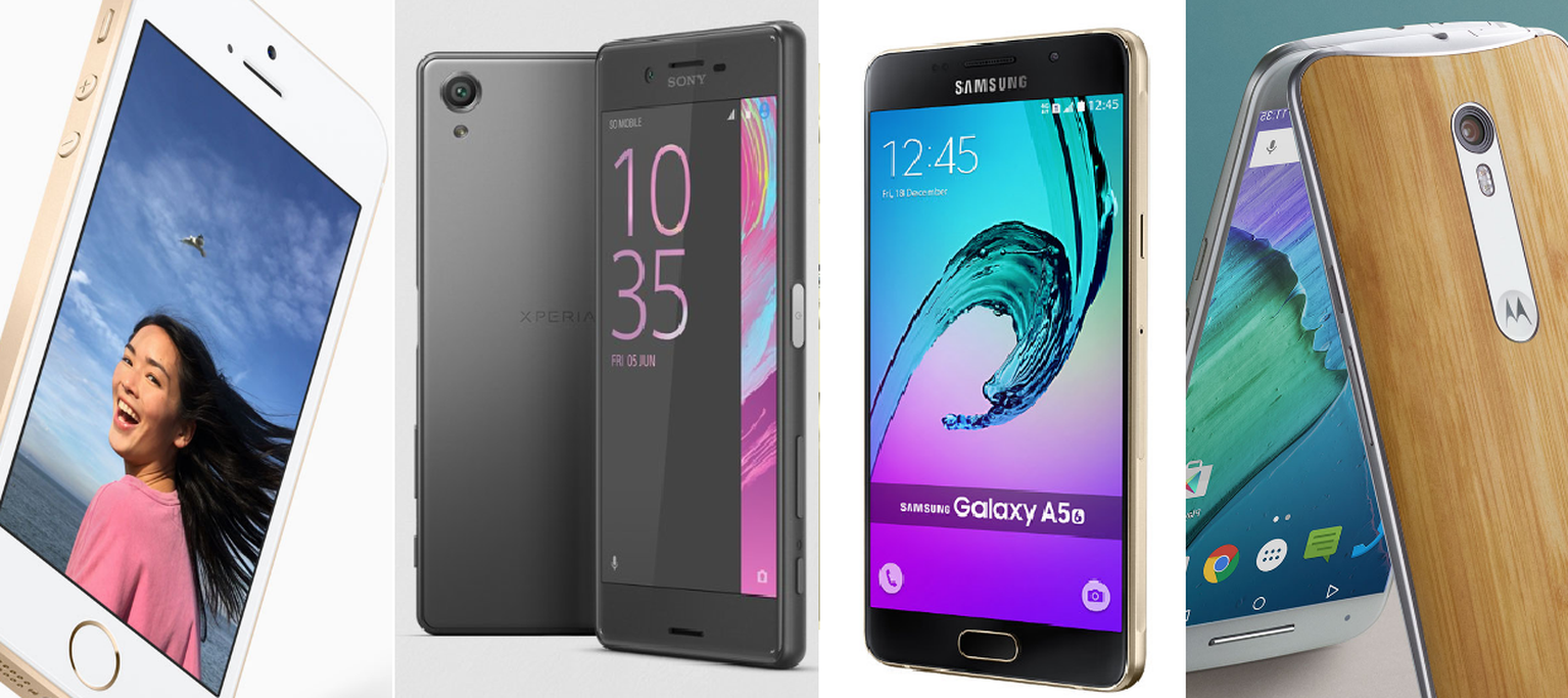 Samsung Galaxy A5 vs Sony Xperia X vs iPhone SE vs Motorola Moto X Style