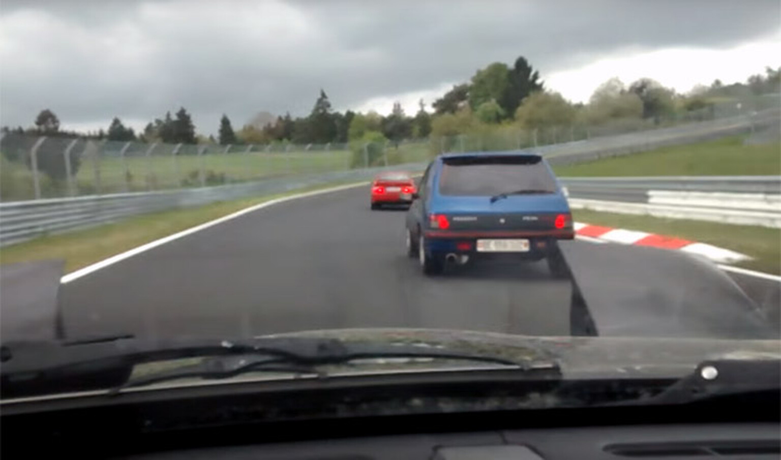 Watch a Peugeot 205 GTI meet its maker at the Nurburgring