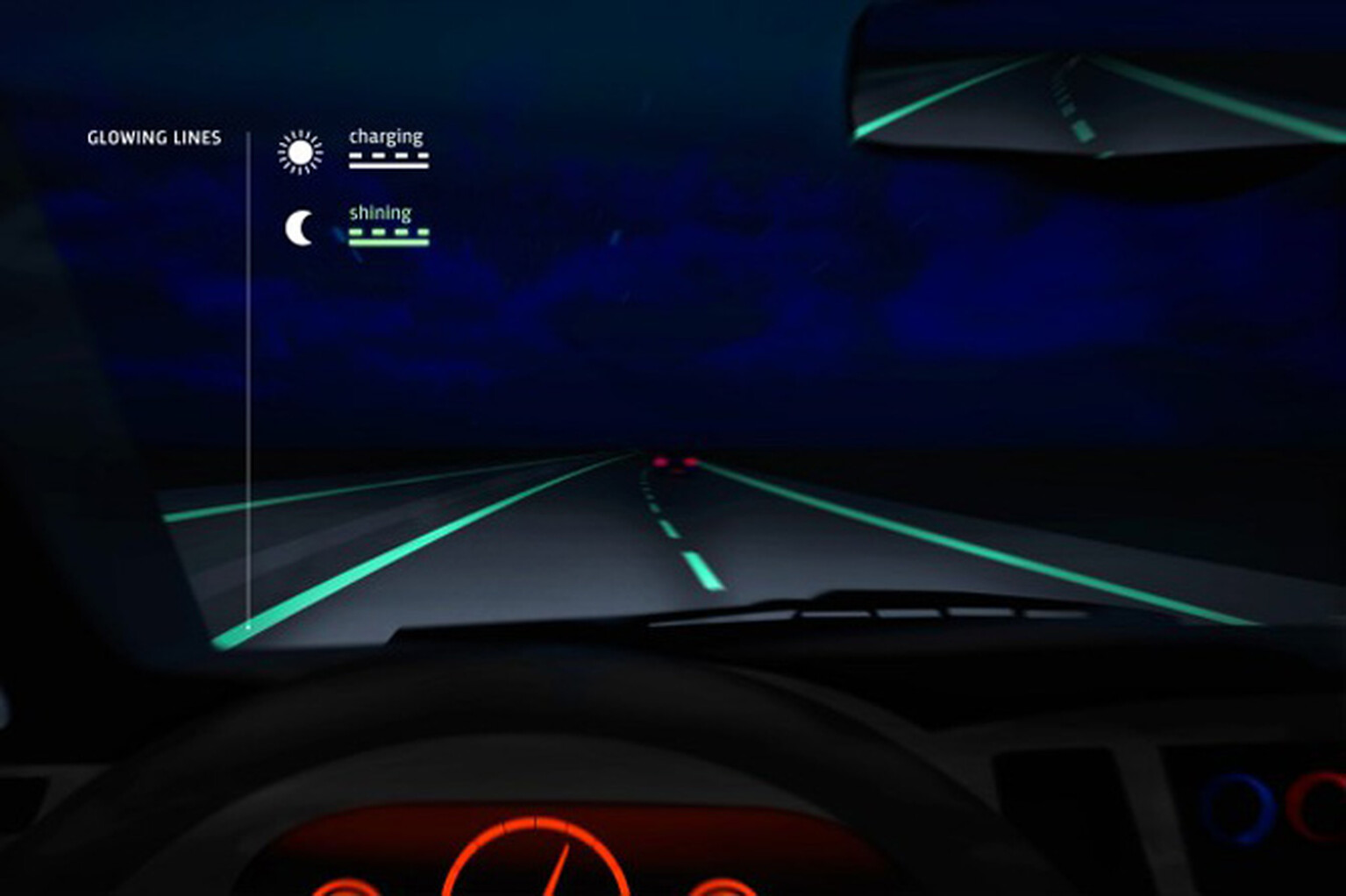 Netherlands lights the way with glow-in-the-dark road markings