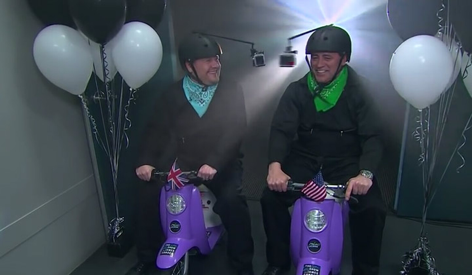 Top Gear presenter Matt LeBlanc races The Late Late show's James Corden