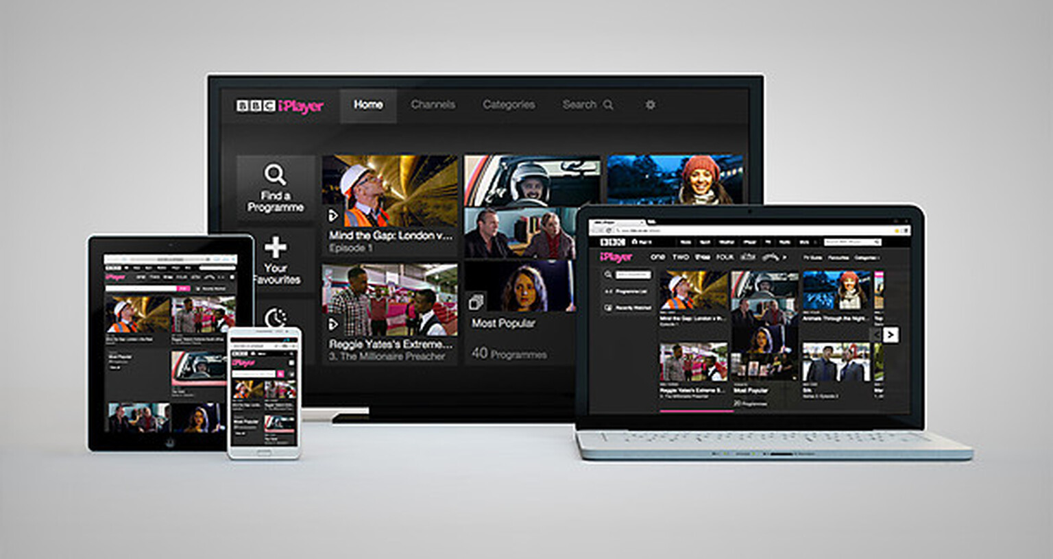 How can I watch live and catchup TV on my laptop, tablet or mobile?