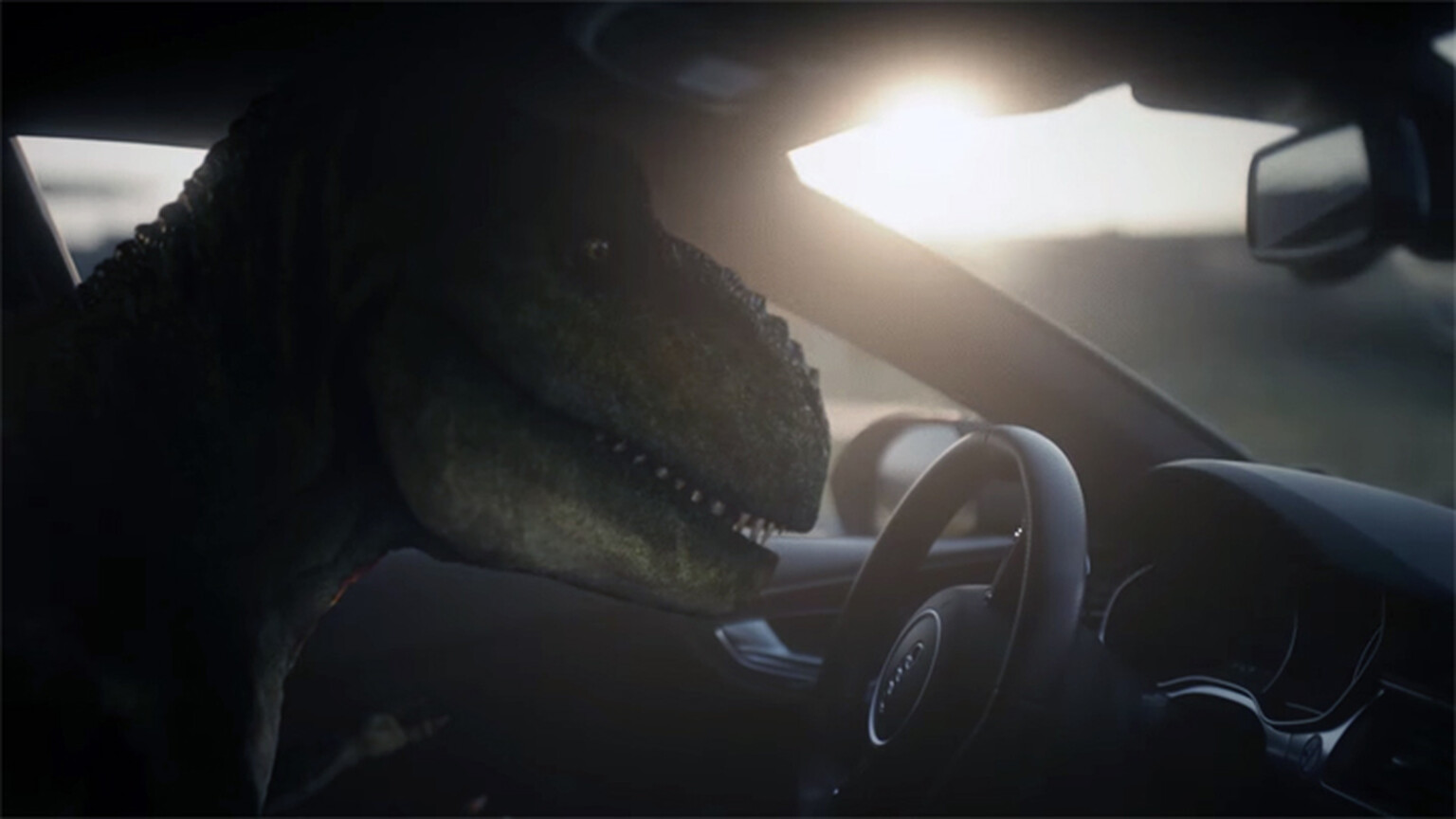 Audi 'The Comeback' advert features a T-rex in a self-driving car because it can