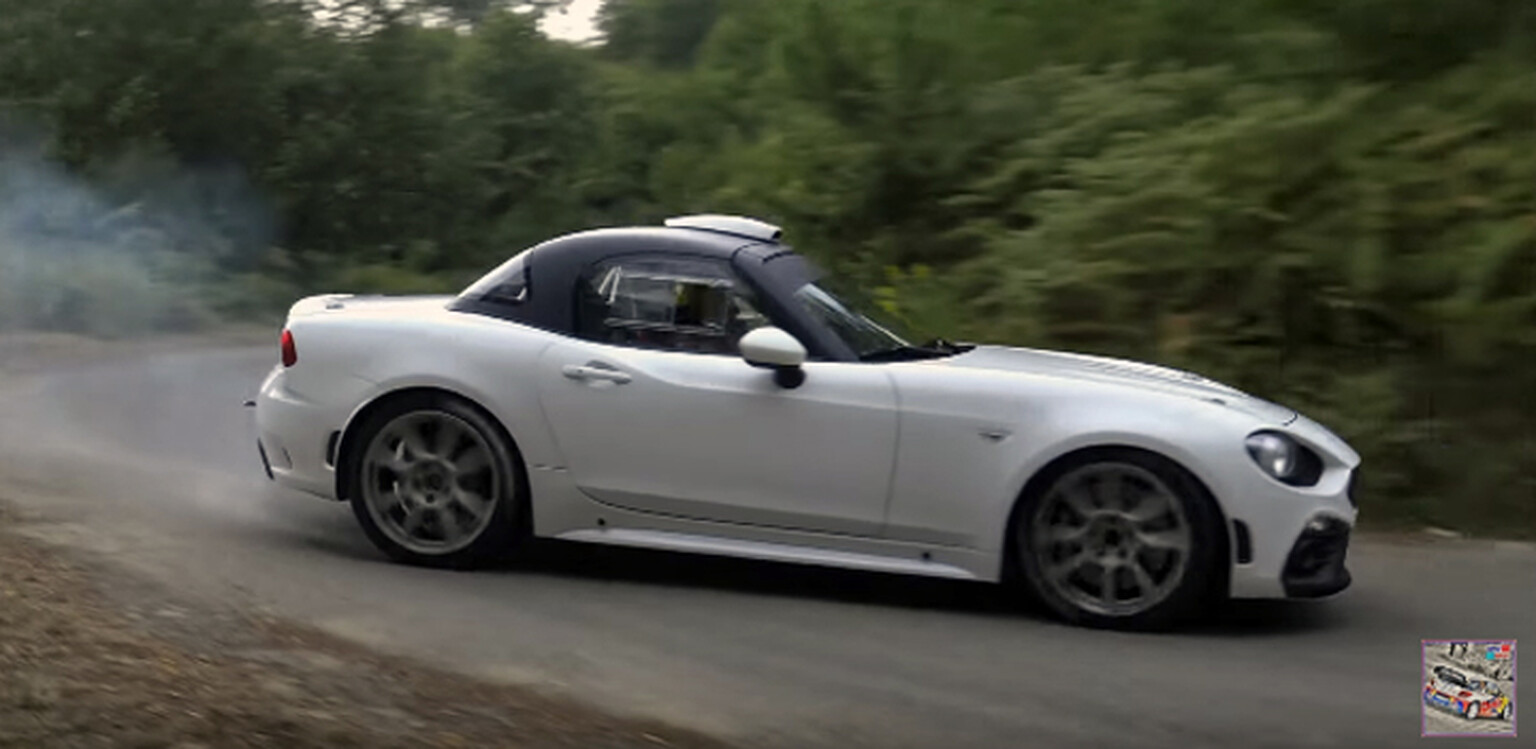 Video: Abarth 124 Spider R-GT has a thirst for going sideways