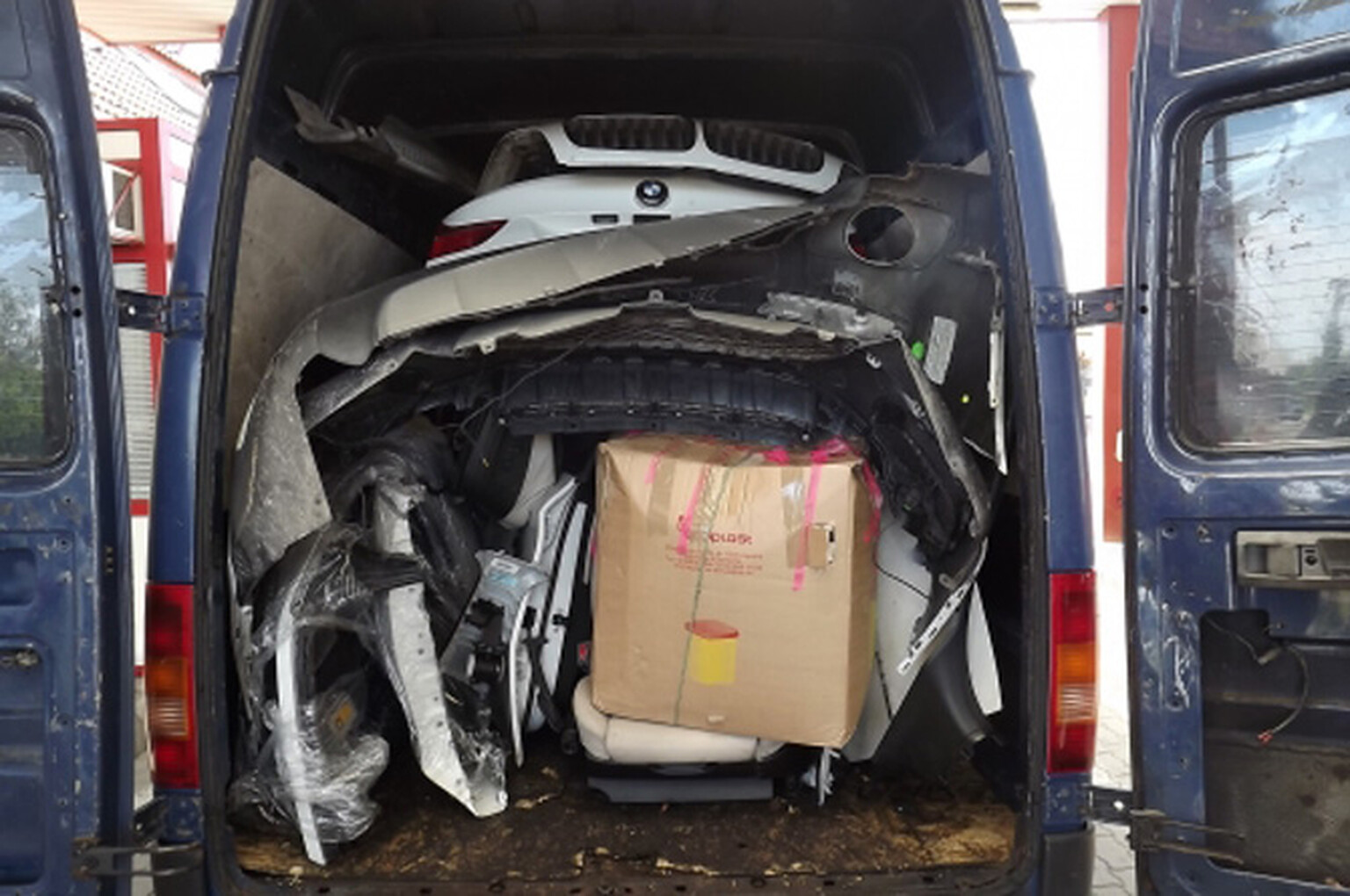 Thief caught with chopped-up BMW X6 in his van