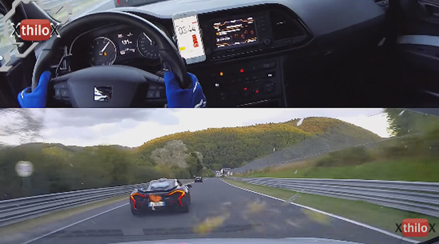 Watch a Seat Leon Cupra keep up with a McLaren P1 and a Yamaha R6