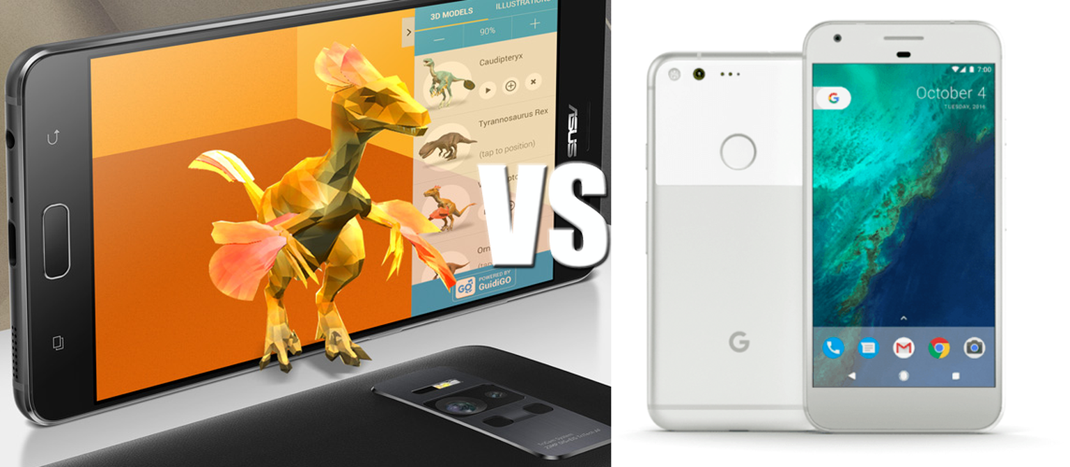 Asus Zenfone AR vs Google Pixel XL: Daydream VR phones compared