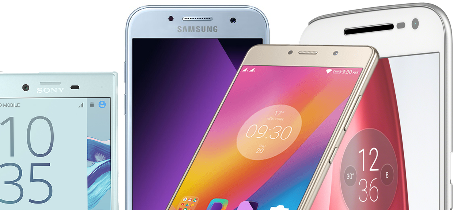 Samsung Galaxy A3 2017 vs Lenovo P2 vs Xperia X Compact vs Moto G4 Plus
