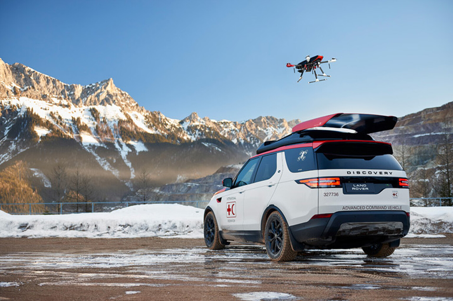 Meet the drone-carrying Land Rover Discovery 'Project Hero' for the Red Cross