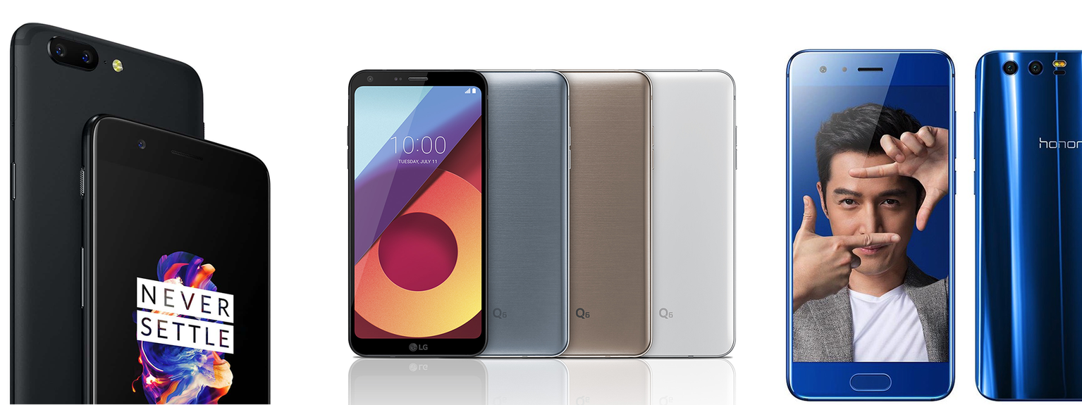 LG Q6 vs OnePlus 5 vs Honor 9: Which is best for me?