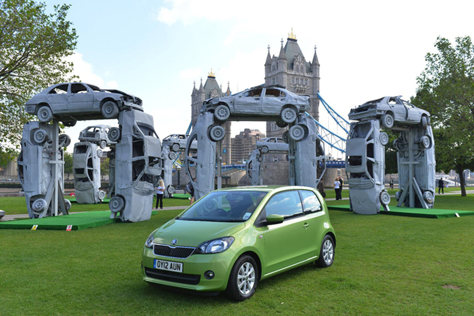 Skoda promotes Citigo with 'Citihenge' Stonehenge replica