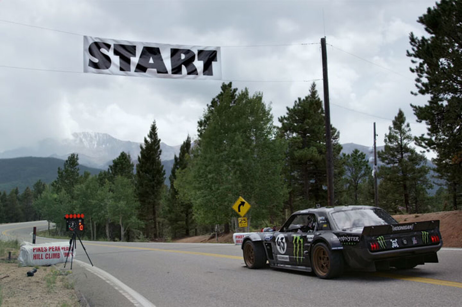 Ken Block takes on the Pikes Peak hill climb in 'Climbkhana' video