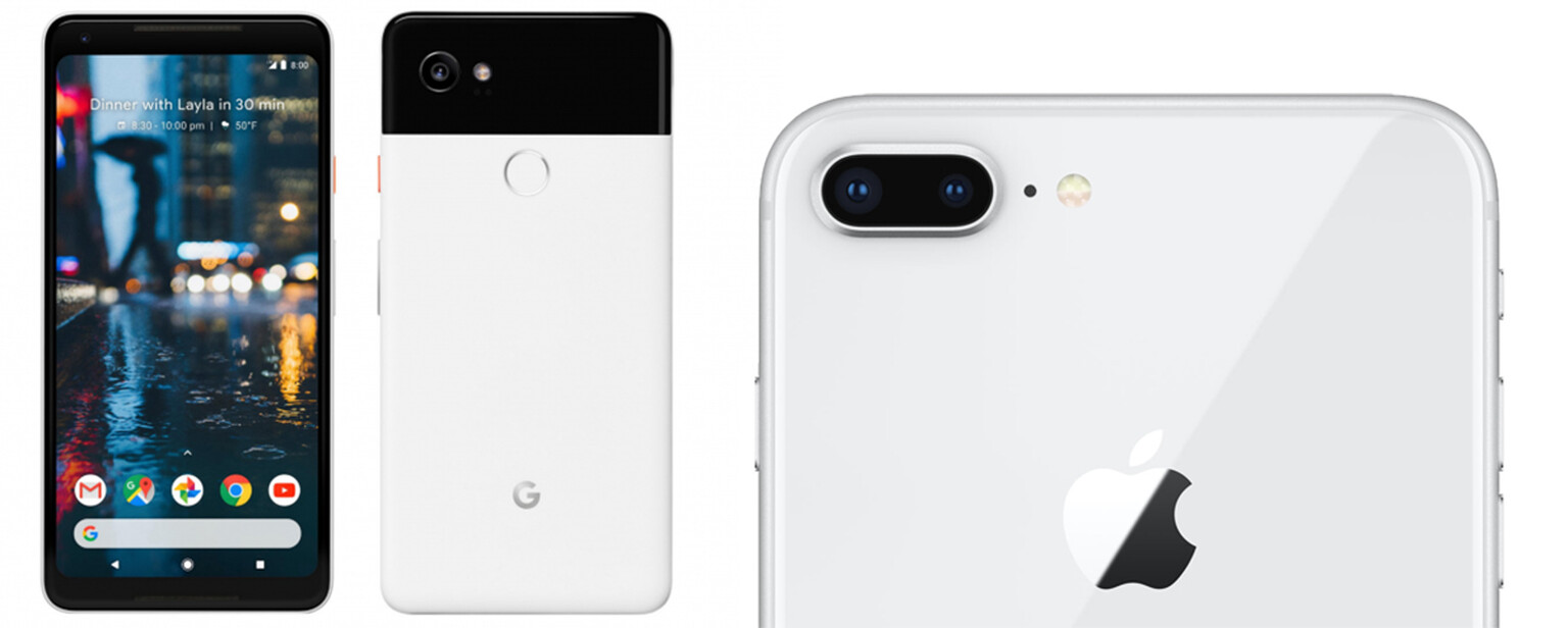 Pixel 2 XL vs iPhone 8 Plus: The biggest Android and iOS flagship phones do battle
