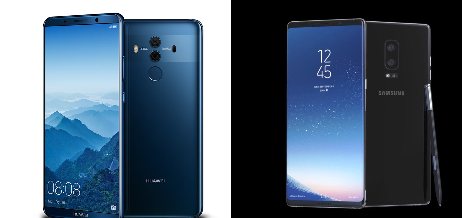 Huawei Mate 10 Pro vs Samsung Galaxy Note 8: Phablet face-off