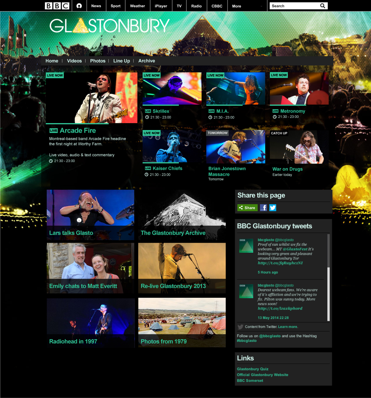 Glastonbury 2014: Watch Metallica, Skrillex and the Black Keys on multiple BBC streams