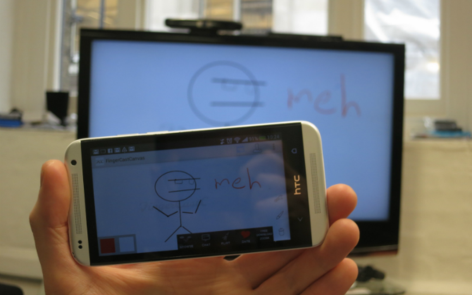 FingerCastCanvas: MarioPaint for Chromecast