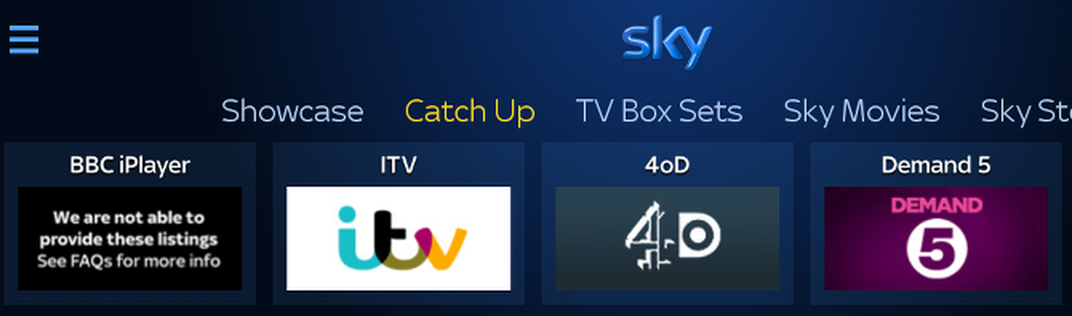 Sky drops fees for BBC and ITV appear in Sky Guide