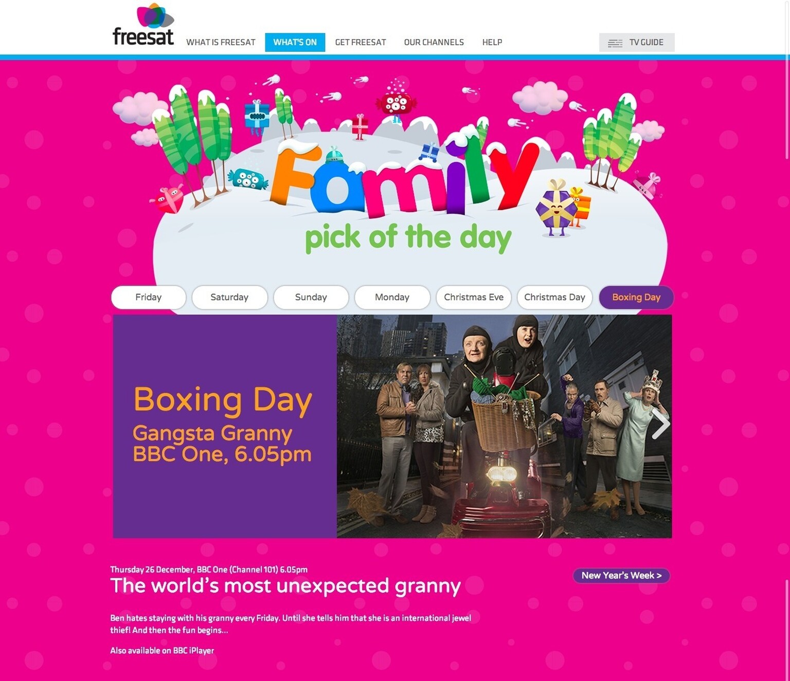 Freesat launches Children’s Christmas Showcase