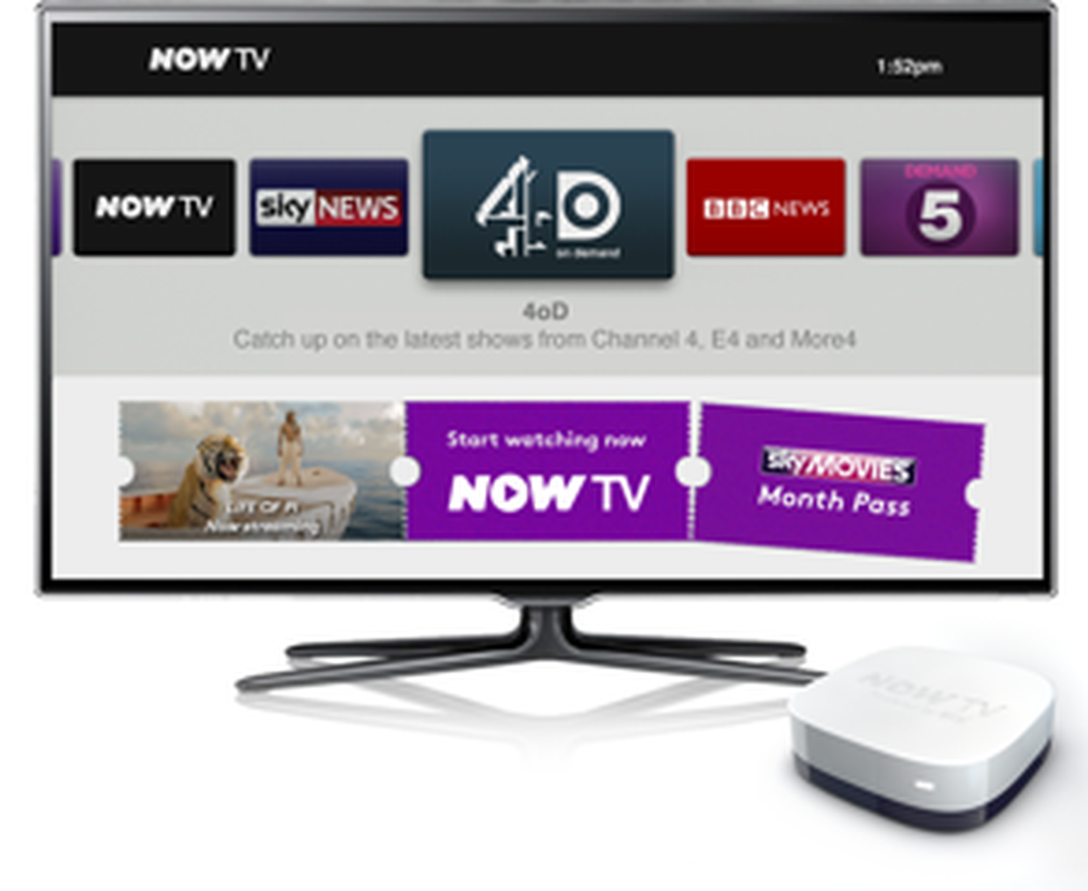 4oD launches on Sky's Now TV Box