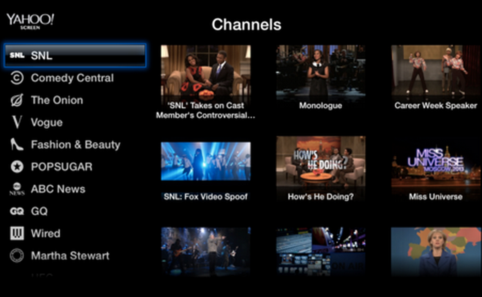 Yahoo Screen launches on Apple TV