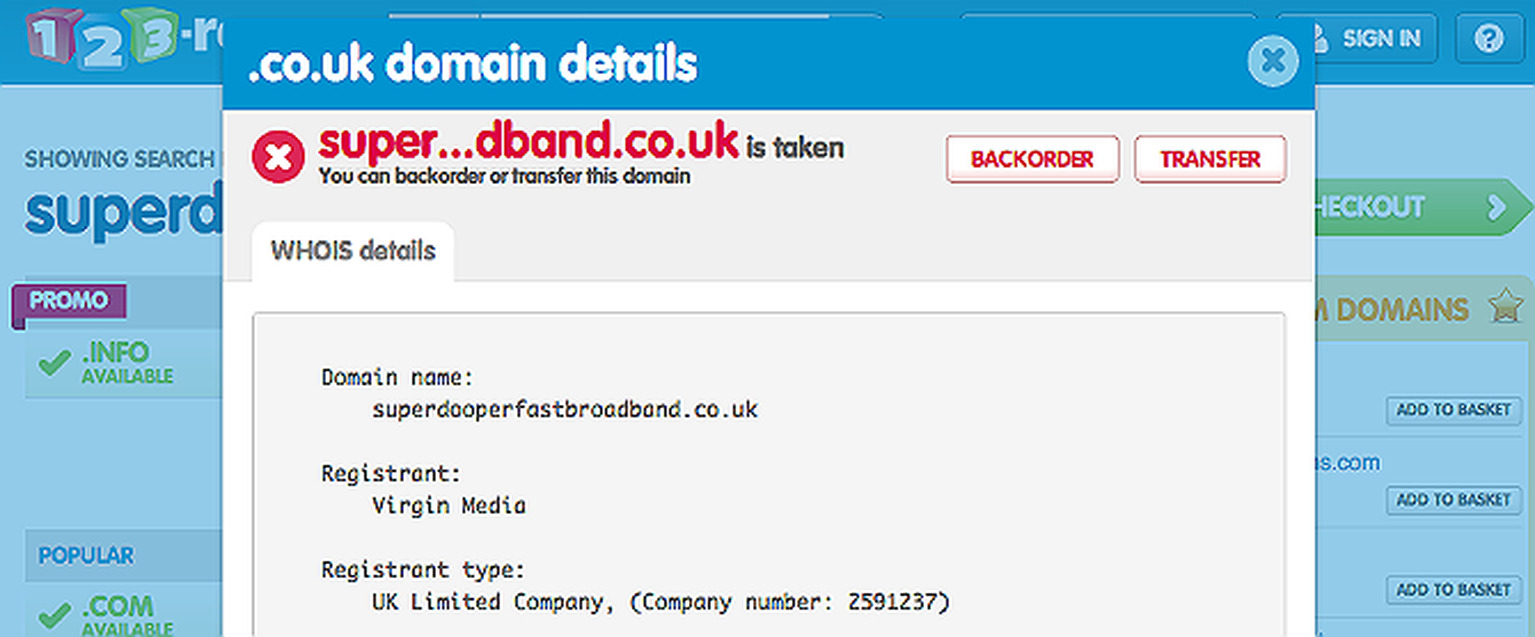 Virgin Media register ‘superdooper’ and ‘uberfast’ broadband site URLs