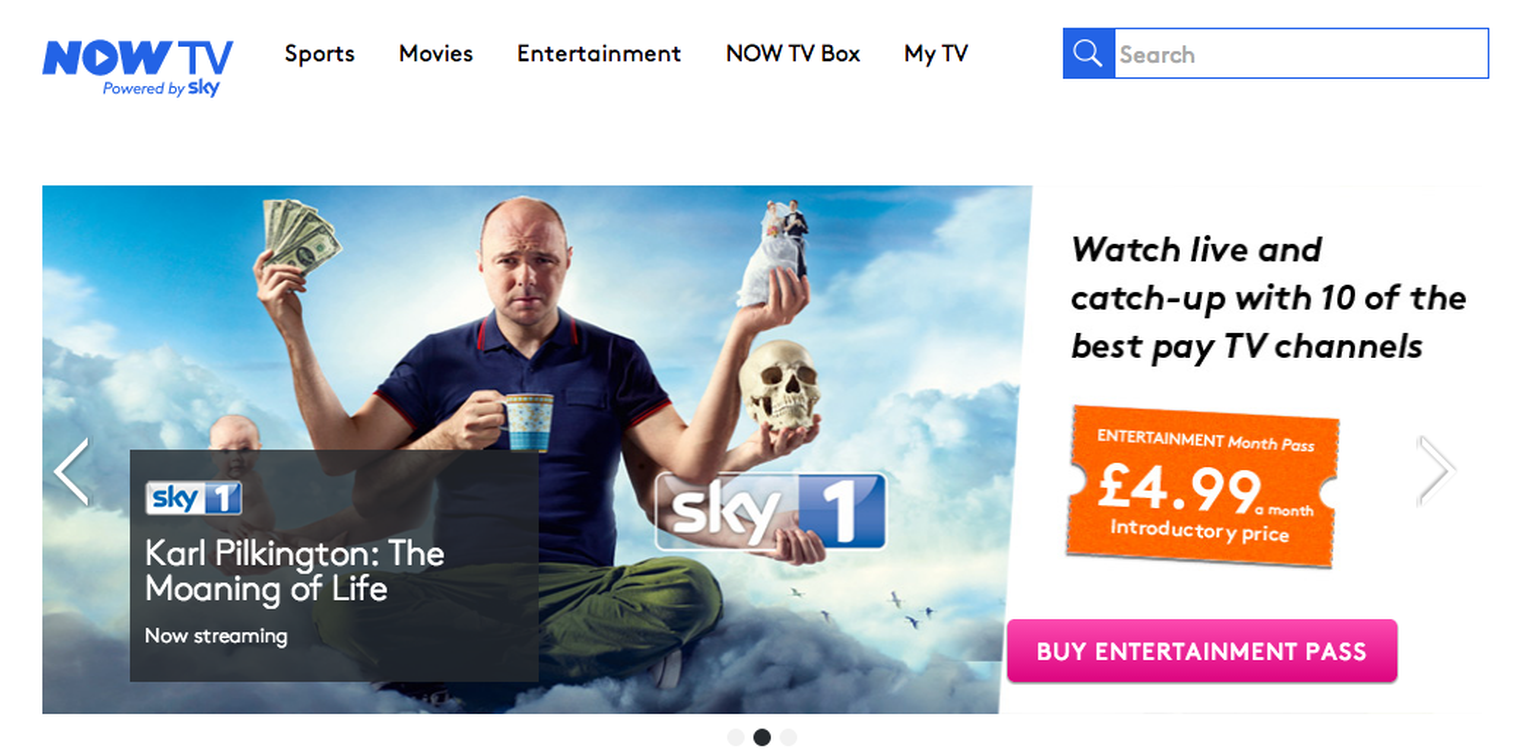 Now TV Entertainment Monthly Pass launches: Sky 1 and Sky Atlantic pass for £4.99 a month
